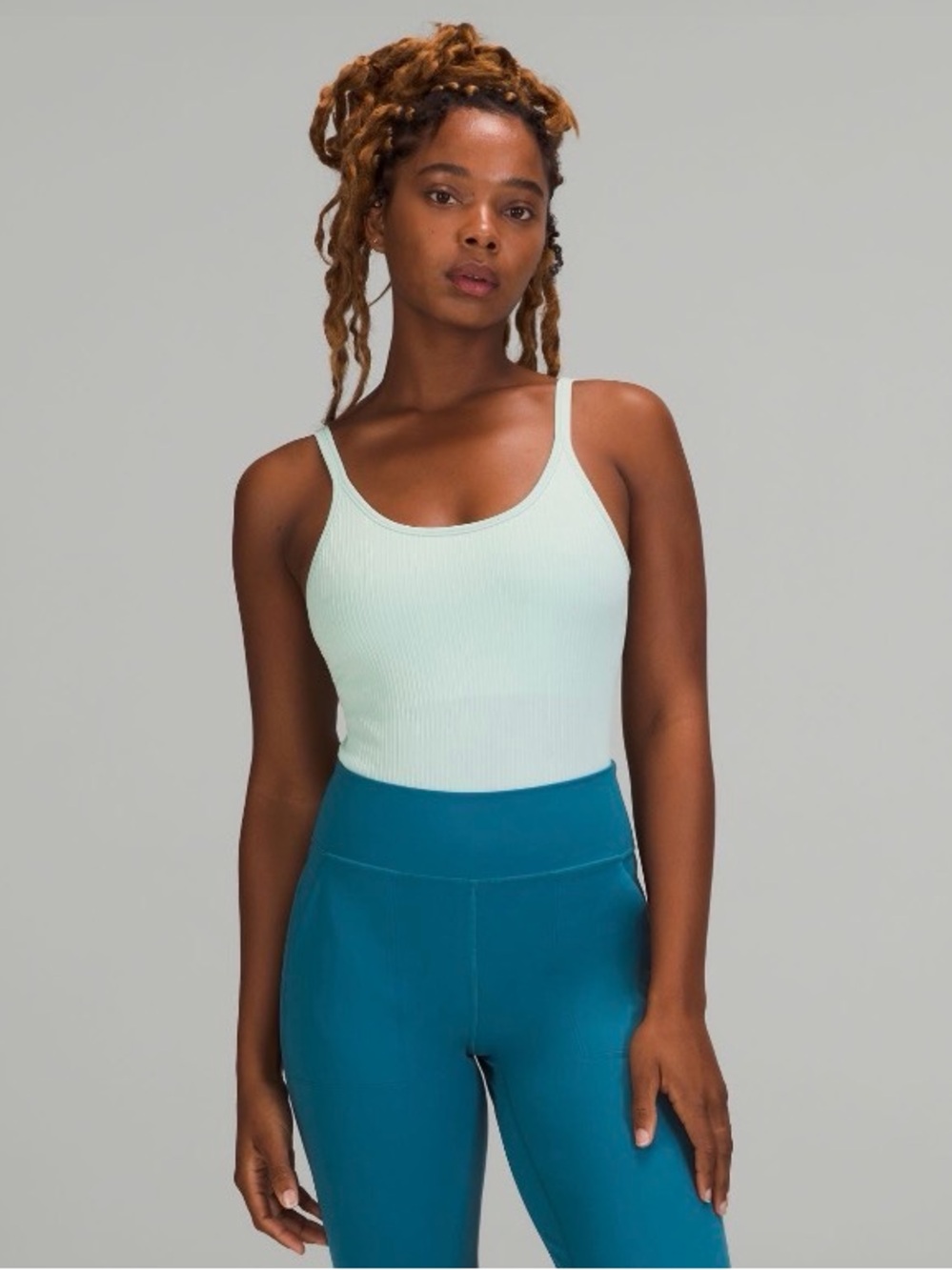 lululemon athletica Ebb to Street Body Suit *Light Support B/C- delicate mint